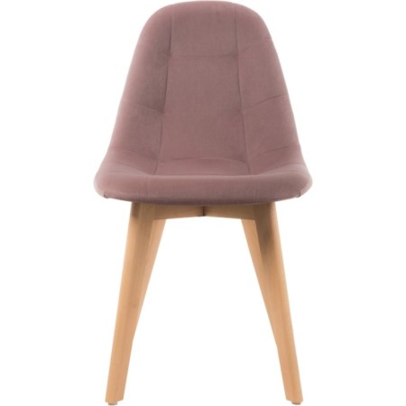 Wooden stool Filip an array of beech/velor, natural/light violet 46x53x83 cm-3