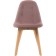 Wooden stool Filip an array of beech/velor, natural/light violet 46x53x83 cm