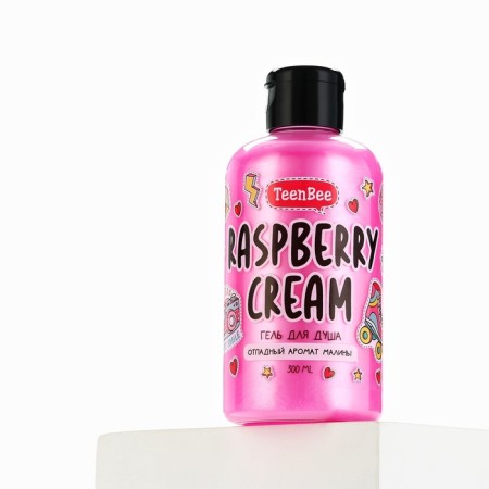 Shower gel, moisturizing, 300 ml, raspberry aroma, teenbee-9