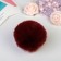Pompon Artificial fur "Bordeaux" d = 7 cm