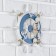 Interior decor "helm" on the wall, white-blue, 23 x 23 x 1.5 cm