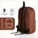 Youth backpack with lightning, external pocket, brown color