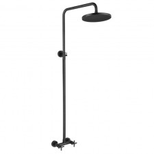 The shower system FMARK FS8405H, tropical shower, mixer, stainless steel, black