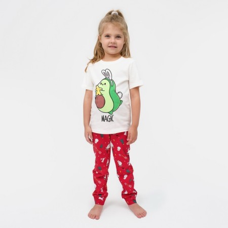 Pajama Children's KAFTAN "Avocado", size 34 (122-128)