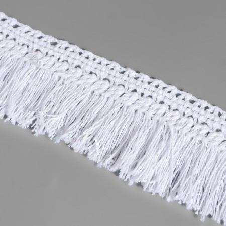 Decorative braid "Furger", 35 mm, 10 ± 1 m, white color-1