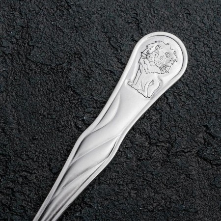Spoon Children's children's “leovushka”, h = 12.5 cm, thickness 1.2 mm, silver color-1