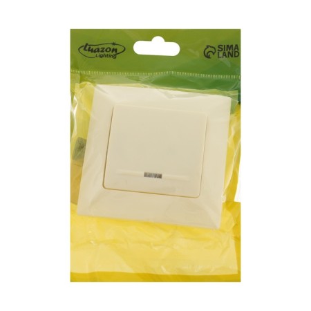 Luazon Lighting "Antei" switch, 10 A, 1 key, with backlight, hidden beige-3
