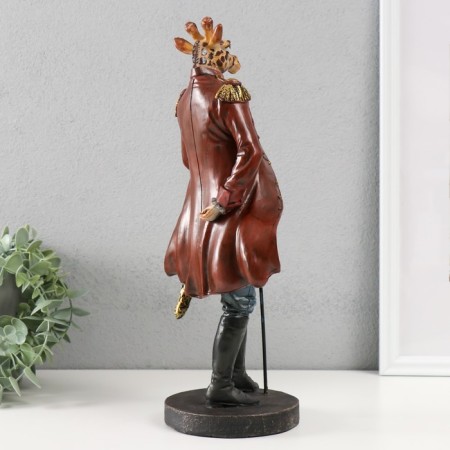 Souvenir Polystone "English Chargie-Zhiraffe in Red Camisole" 15.5x12x35 cm-2