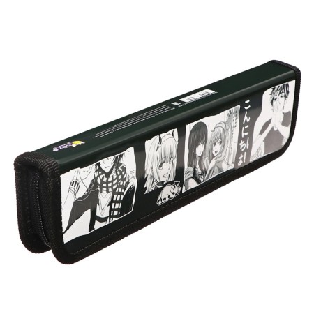 Penal for brushes 270 x 70 27 mm, laminated cardboard, PKK 10-5 "Black and white anime" 70825-2