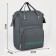 School textile Backpack “Live in a high”, with a pocket, 25x13x38, gray