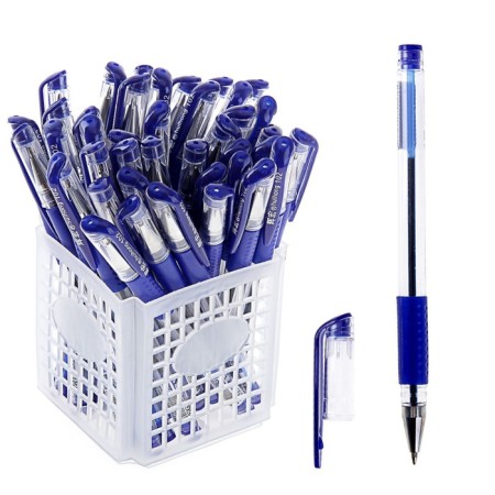 Ballic handle 0.5 mm, blue rod, with a rubber holder (barcode on a piece)