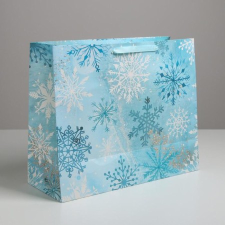 Laminated horizontal “Frosty Day” laminate, XL 49 x 40 x 19 cm, New Year-2