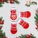Non -slip socks "snowflakes" with a fur edge, l (3.5/5 * 8 cm), set 4 pcs