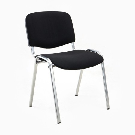 Chair click Furniture "Izu", for visitors, black, croak metal chrommized, upholstery fabric