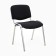 Chair click Furniture "Izu", for visitors, black, croak metal chrommized, upholstery fabric
