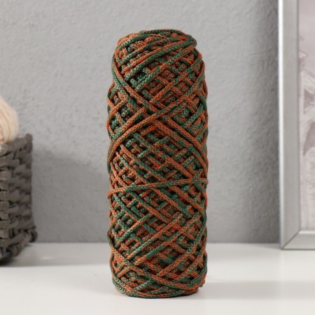 Knitting cord 35% cotton, 65% polypropylene 3 mm 85m/160 ± 10 g (mountain ash/emerald)