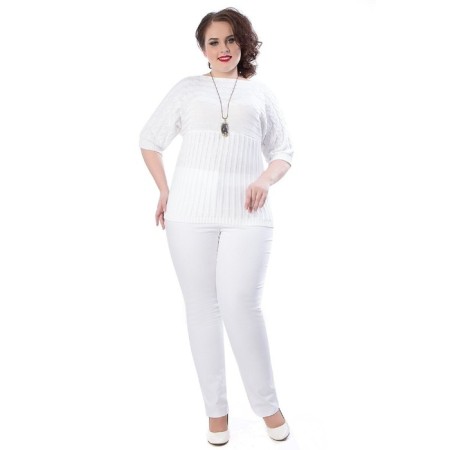 Female jumper, size 56, white color-1