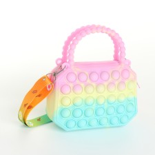 Сумка детская для девочки на молнии, pop it, цвет розовый