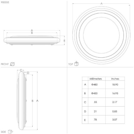 Capasso label, LED 19.5W 2500LM-5