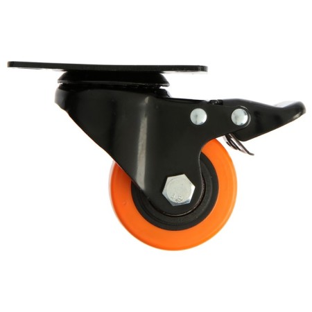 Furniture wheel CAPPIO, D = 62 mm, rotary, with a stop, PVC coating-1