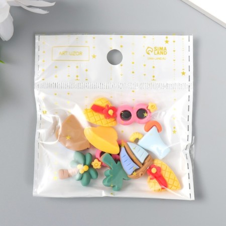 Decor for creativity plastic "Rest at sea" MIX 2x1.5 cm-4