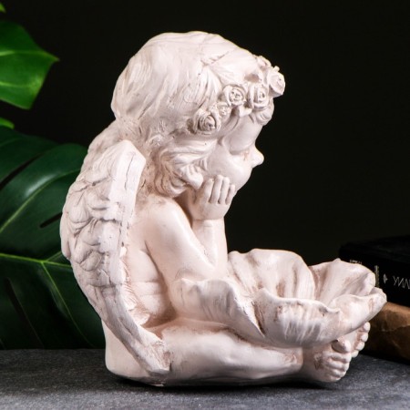 Figure - Climb "Angel with a jug" 23x23x27cm aged-2