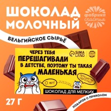 Шоколад молочный «Такая маленькая», 27 г.