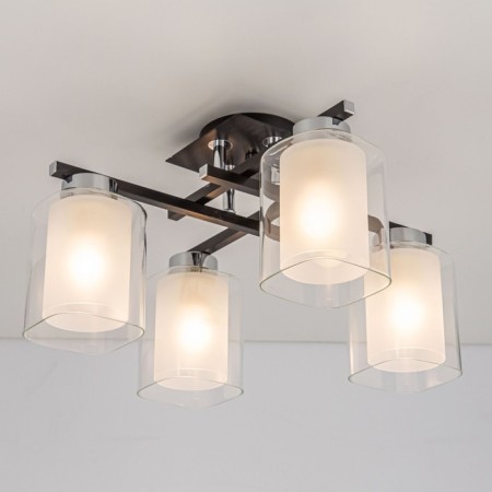 Ceiling Citilux Cutilux CL111141, 42.5x42.5x24.5 cm, 4x75W, E27, Black Color Black-9