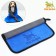 An animal towel is supervating, large, 50 x 100 cm, blue