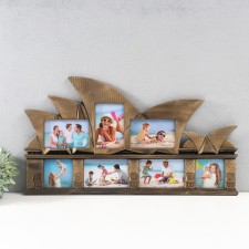 Multi -frame in 7 photos (10x15/5 pcs, 10x10/2 pcs) plastic, col. bronze
