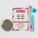 Makeup of eyebrows "Unicorn": tweezers, makeup brush, mirror, stencil