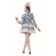 Snegurochka carnival costume, blue patterns, size 46, height 170 cm
