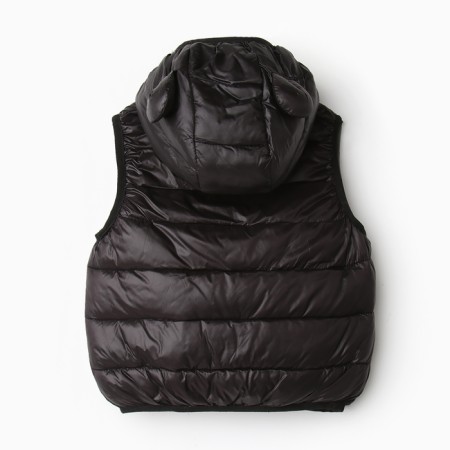 Warm vest of children, black color, height 116-122 cm-3