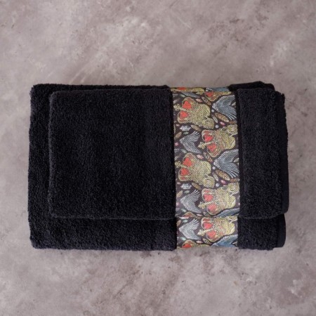 Terry towel Sofi de Marko Hamlet, 550 g, size 70x140 cm, black color-1
