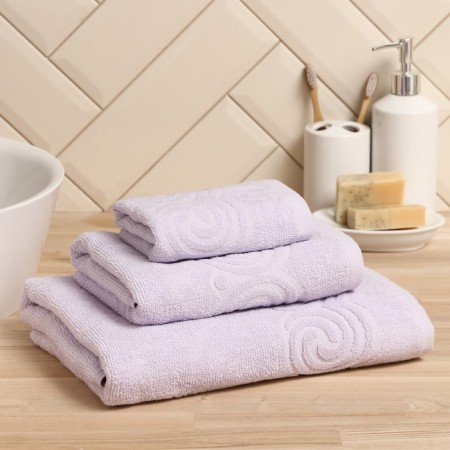 Trick Love Life Border, 30x60 cm, light-lavender color, 100% cotton, 380 g/m2