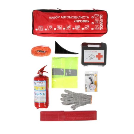 Set of motorist Prof2 Bag, OP-2, cable, first-aid kit GOST, sign, emphasis, vest
