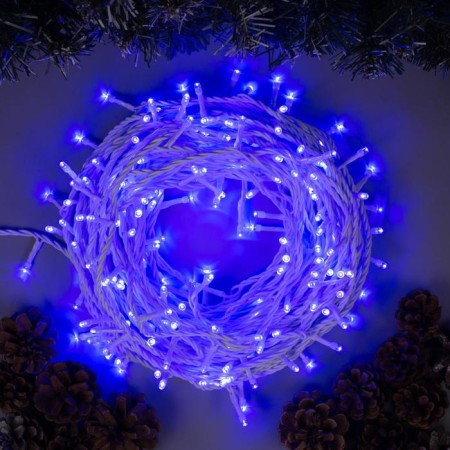 Garland "thread" 20 m, IP44, white thread, 200 LED, glow blue, 8 modes, 220 V