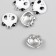 Decor for creativity metal, enamel "Pandochka" silver 0.5x1.7x1.7 cm