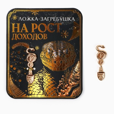 Spoon rake, wallet talisman New Year's “New Year: for an increase in income”, 7 x 7 cm-1