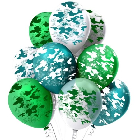 Latex ball 12 “Camouflage”, 5-sided, set of 5 pcs.-1