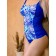 Female bathing suit, size 52, blue color, lilac