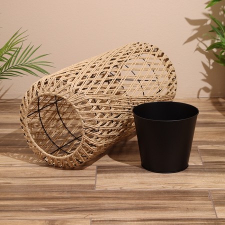 A set of wicker pots, 2 pcs, 31x31x69/20x20x51 cm-4