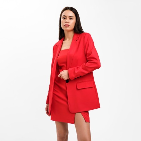 Jacket female single -breasted mist p. 50, red-4
