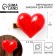 Hair hairpin -spinning "heart", 3.5 x 3 cm