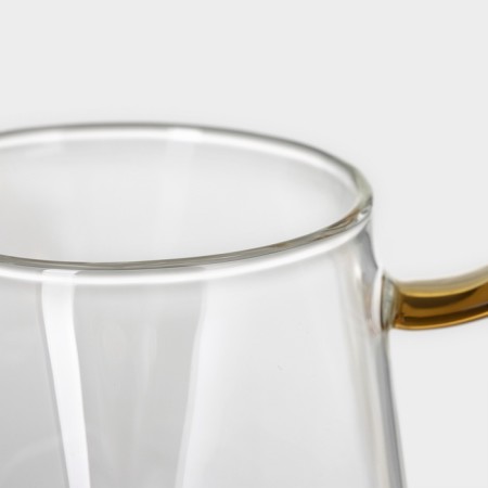 Set for drinks made of glass Magistro "Ice", 5 items: jug 1.6 liters, 4 circles 300 ml-10