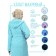 Women's robe with a hood, size 44-46, blue color