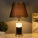 Table lamp "RAMAR" 1x40W E27+backlight, black/gold 27x27x48cm