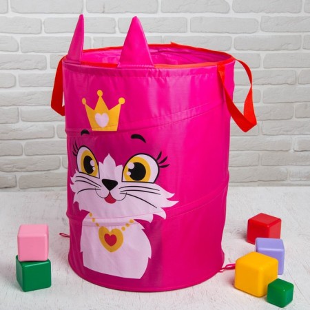 Basket for storing toys "cat", with handles, 45 x 35 x 35 cm-4