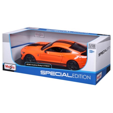 MASTO DIE-CAST 2020 Ford Shelby GT500 machine, opening doors, 1:18, Orange color-12