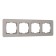Frame W0042417, 4 Elite sockets, smoky, glass